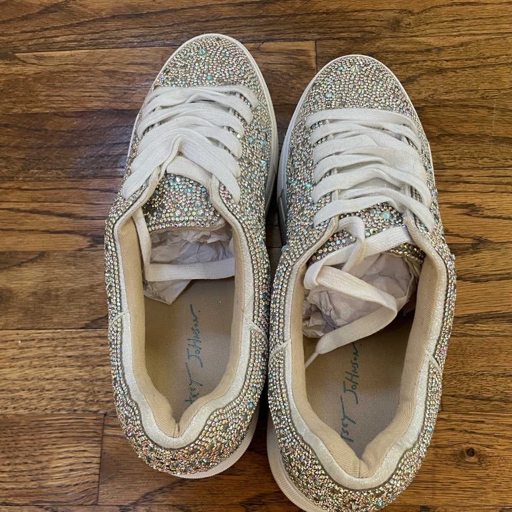 Betsy Johnson Rhinestone tennis shoes